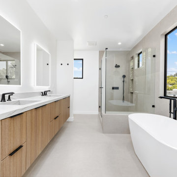 Custom Modern New Construction Home with Mid-Century Rooflines