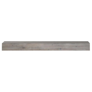 72" Shelf Or Mantel Shelf With Weathered Gray and Natural Distressing