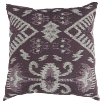 Furniture of America Sorsha Fabric Large Throw Pillow in Purple (Set of 2)