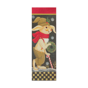 Beverly Johnston 'Winter Rabbit' Canvas Art, 6"x19"