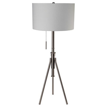 Furniture of America Coria Contemporary Metal 20" Floor Lamp in Brushed Silver
