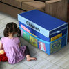 Personalized Kids Collapsible Toy Box With Flip-Top Lid, Aiden