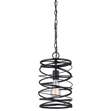 Canarm Ryland 1-LT Pendant IPL411B01BK, Black