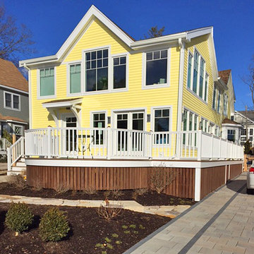 Curved Deck Railing in Quincy, MA