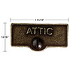 Switch Plate Tags ATTIC Name Signs Labels Cast Brass |