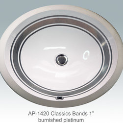 Hand Painted Undermounts by Atlantis Porcelain - Bathroom Sinks