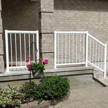 White Front Step Rail