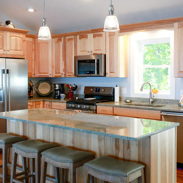 Sunrise Cottage Kitchen Overlooking the Shores of Suttons Bay
