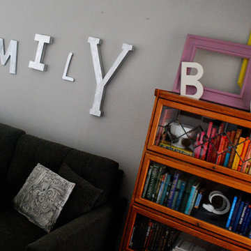 Living Room - Rainbow Bookcase