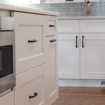 Open Kitchen with Carrara Quartz Countertop and Island in Fairfax VA