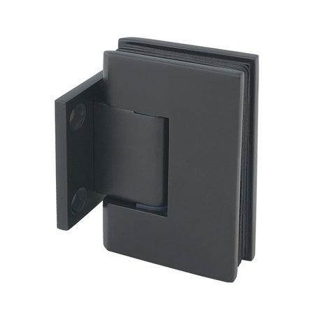 Wall to Glass Square Corner Shower Hinge With Short Back Plate, Antique Black