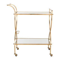 Lucretius Gold Serving Cart - Bar Carts