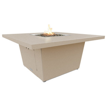 Square Fire Pit Table, 44x44, Chat Height
