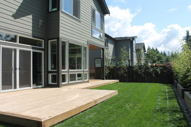Patio deck and planter beds