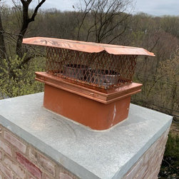 Custom Copper Cap Install - Indoor Fireplaces