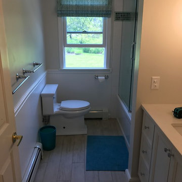 Contemporary Bathroom Remodel with Accent Tile