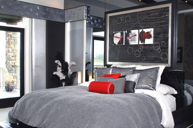 Example of a trendy bedroom design in Other