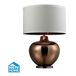 HGTV Home - Bronze Glass Table Lamp - Table Lamps
