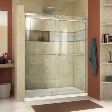 DreamLine Essence-H 44-48"Wx76"H Bypass Shower Door in Brushed Nickel