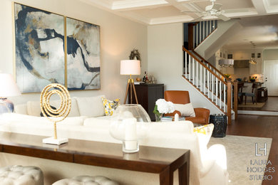 Example of a mid-sized trendy living room design in Baltimore