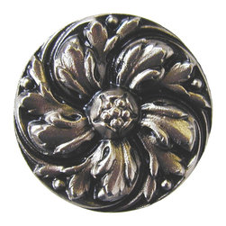 Inviting Home Inc. - Chrysanthemum Knob, Satin Nickel - Cabinet And Drawer Knobs
