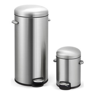 Gallon and 3.2 Gallon Trash Can Combo, Rectangular Shape Step Can