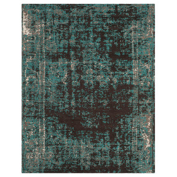 Safavieh Classic Vintage Collection CLV225 Rug, Teal/Brown, 8' X 10'