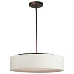 Maxim Lighting - Prime 20"W LED Pendant - This collection of LED drum fixtures feature many options of fabric shades with an internal acrylic diffuser which twist locks into place. The result is a crisp clean look without any exposed screws or knobs. Whether you are looking for residential or commercial, there is sure to be a combination for your application.
