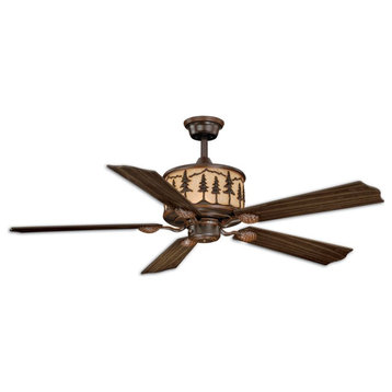 Roseto VXCFA16425 Brooks 56" 5 Blade Indoor Ceiling Fan - Burnished Bronze