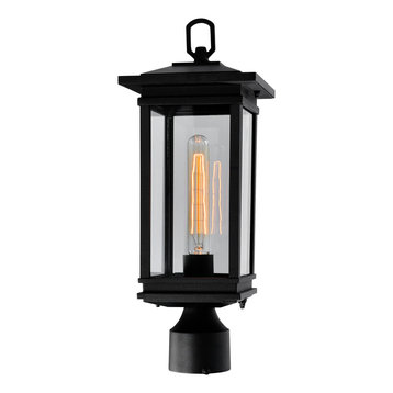 Oakwood 1 Light Outdoor Black Lantern Head