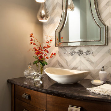 Tiled Powder Room: Robeson Design