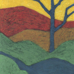 Blue Branches - Paintings