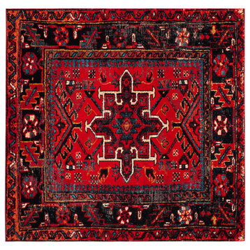 Safavieh Vintage Hamadan Collection VTH211A Rug, Red/Multi, 12' X 12' Square