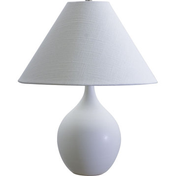 Scatchard Stoneware Table Lamp - White Matte