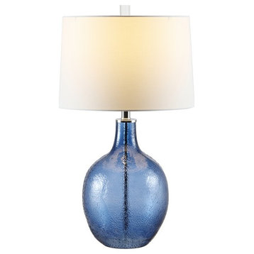 Nadine Glass Table Lamp Blue Safavieh