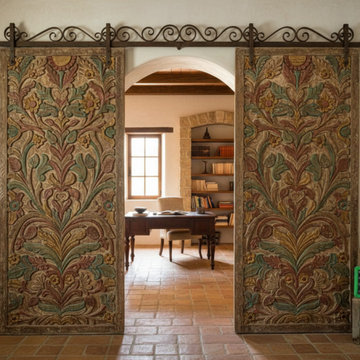 Armoires and Carved Barn Doors Collide in This Edgy California