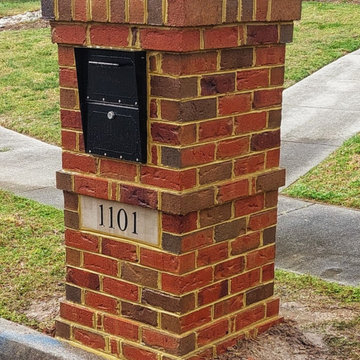 Custom Brick Mailbox with Custom Address Block