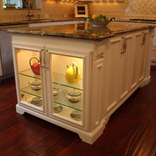 lighted kitchen shelving