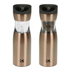 Electric Gravity Salt and Pepper Grinder Set in Gold - Salt And Pepper Shakers And Mills