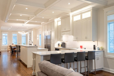 Example of a transitional kitchen design in Chicago