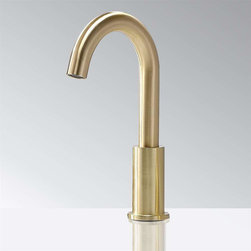 BathSelect Deck Mount Commercial Automatic Sensor Faucet Brushed Gold - Showerheads And Body Sprays