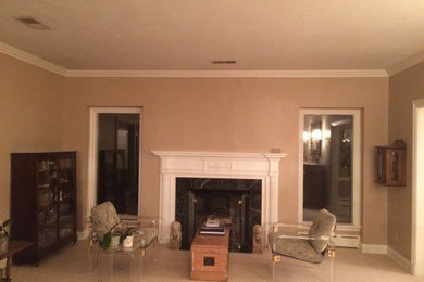Transitional living room photo in Minneapolis