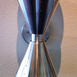 Perforated midcentury modern inspired sconce - Wall Sconces