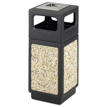 Scranton & Co Outdoor Aggregate Panel Side Opening Receptacle with Urn