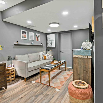 Sterling Basement Transformed into Cozy and Functional Primary Suite