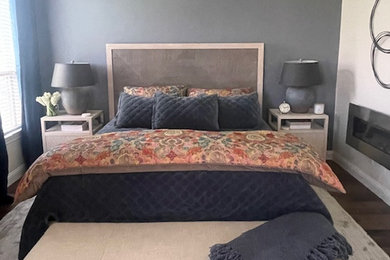 Transitional bedroom photo in Dallas