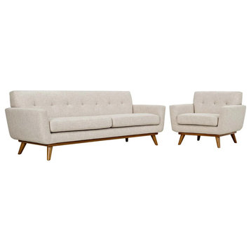 Giselle Beige Armchair and Sofa Set of 2