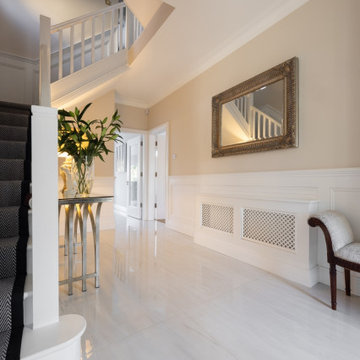 Elegant House Hall Featuring Bondi White Marble Tiles