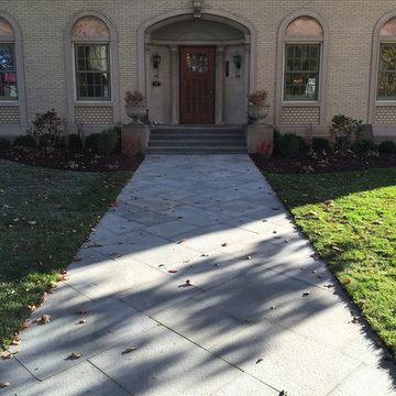 Elegant bluestone walkway on 45 rotation