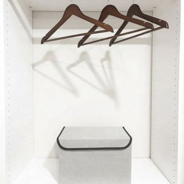 Double‑Hang Closet Section with Integrated Shelving
